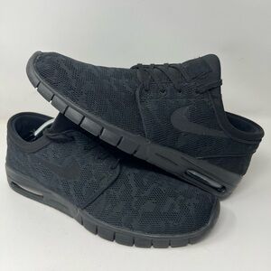Men 11.5 - Nike SB Stefan Janoski Max Triple Black Athletic Sneaker 631303-099
